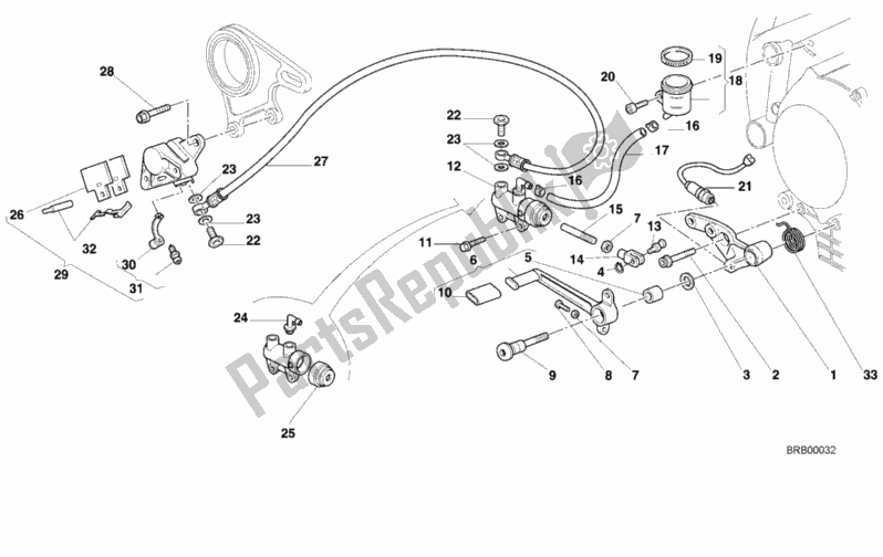 Todas las partes para Sistema De Freno Trasero de Ducati Superbike 996 R II 2001